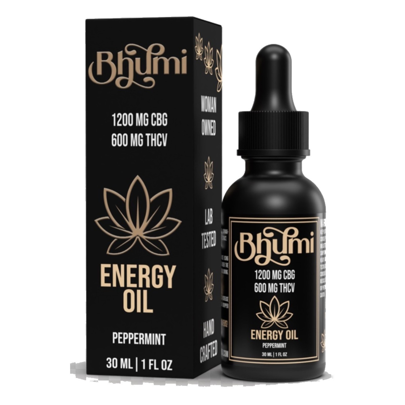 Bhumi CBG + THCv Peppermint Tincture — Energy Oral Oil
